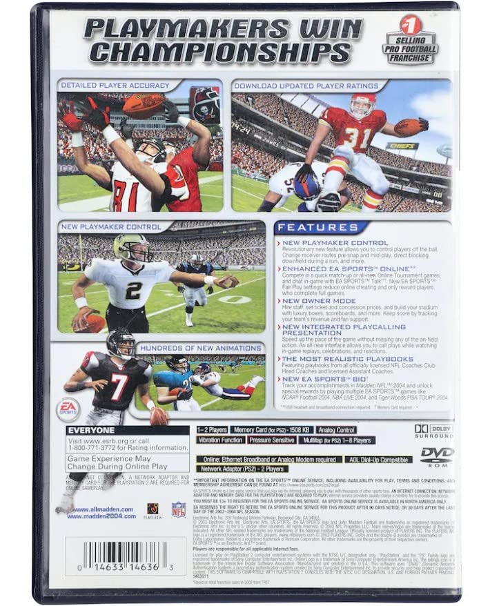 Amazon.com: Madden NFL 2004 (Renewed) : Video Games